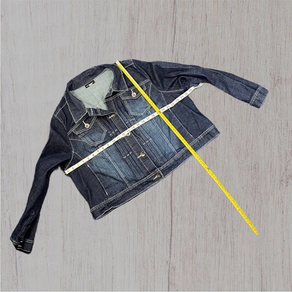 Lane Bryant distressed denim jacket - Picture 2 of 7
